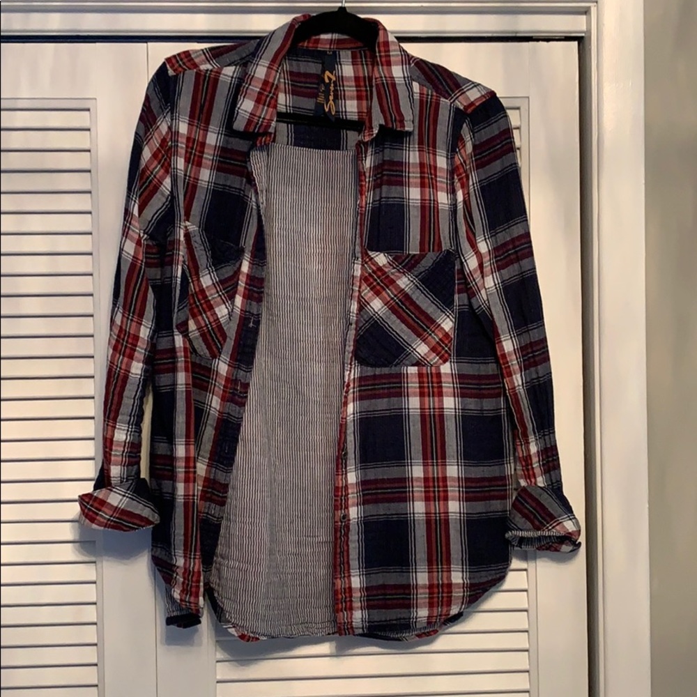 Plaid button down